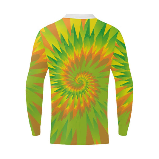White Collar Tie Die Quarter Zip Sweatshirt