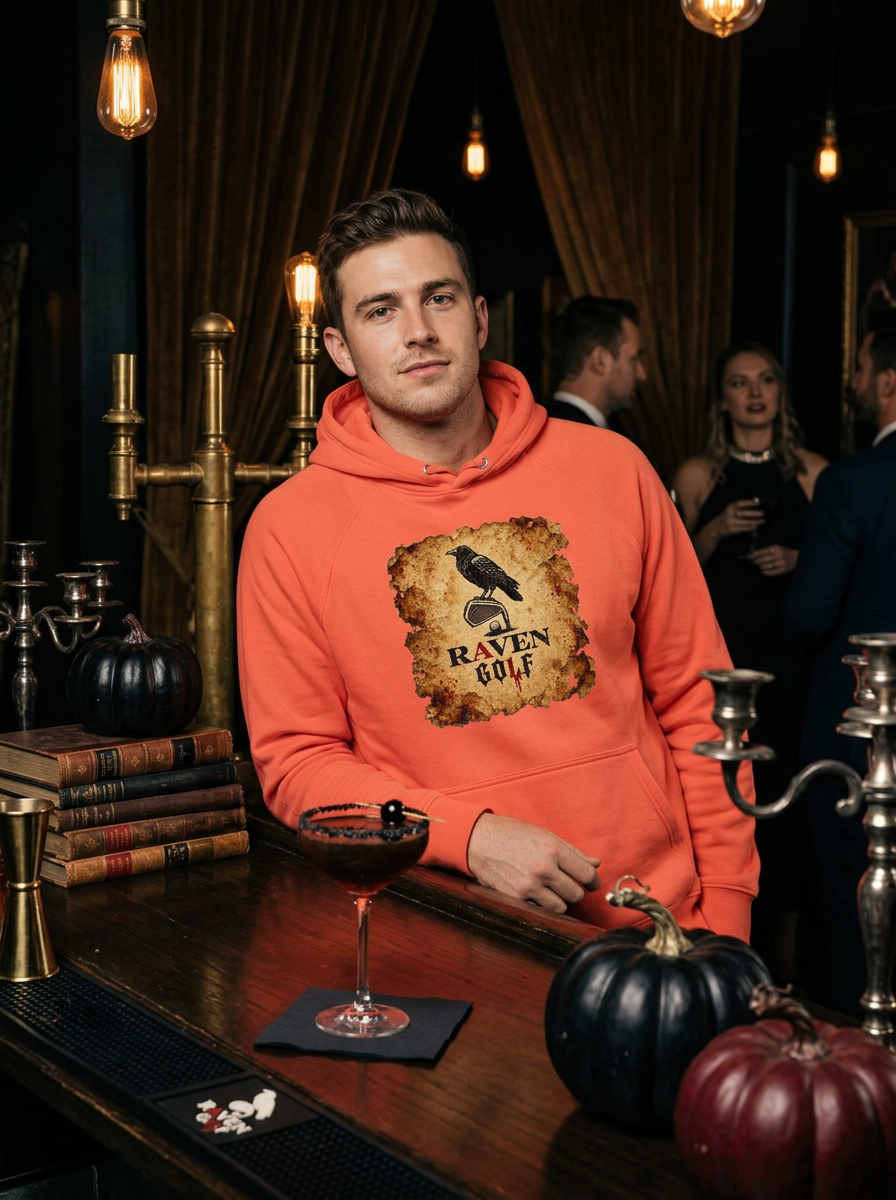 Raven Golf Raglan Hoodie | Organic Cotton | Recycled Polyester |