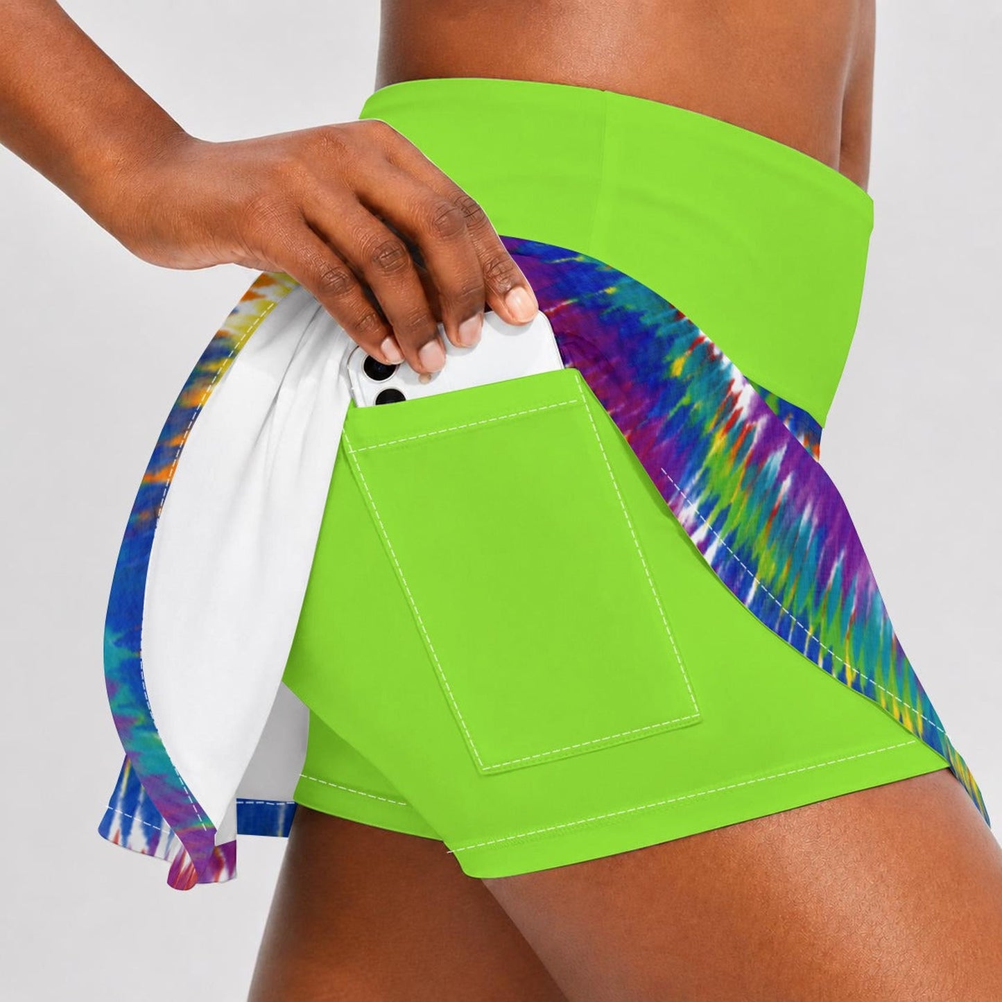 Tie Dye Pleated Skort